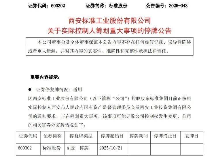 突然停牌!600302,实控人筹划重大事项